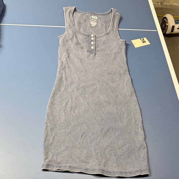 SO Dresses & Skirts - SO Light Blue Henley Tank Top